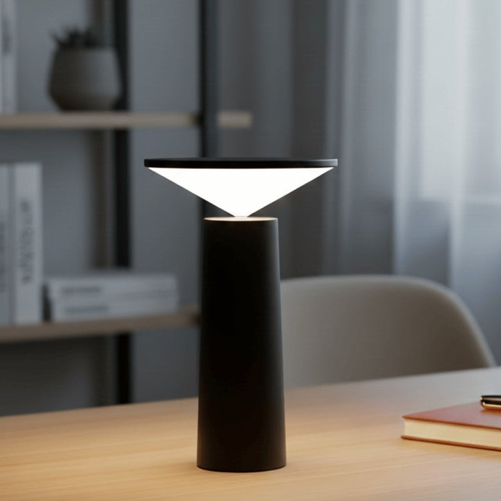 Lampa stołowa ORBITRAY - obrotowy klosz, regulowana jasność