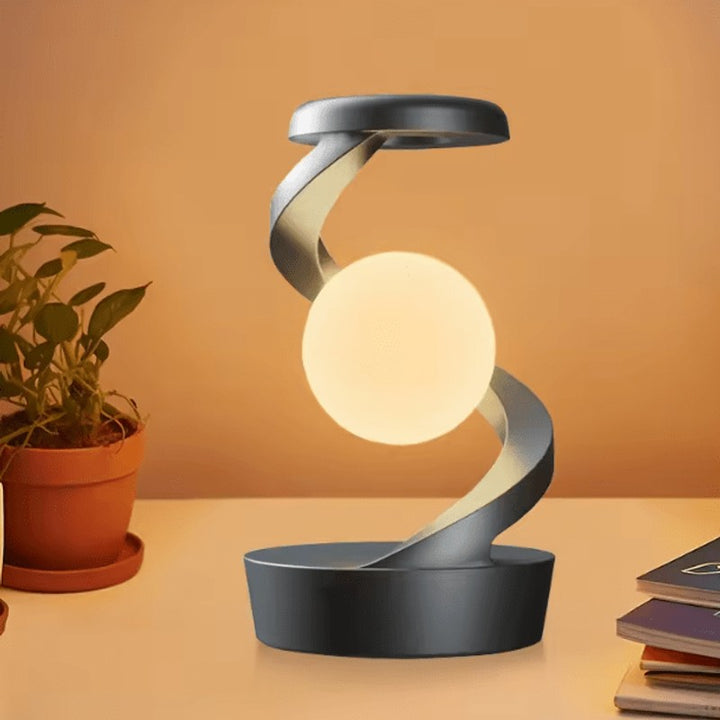 Lampa stołowa z efektem lewitacji i kontrolą gestów
