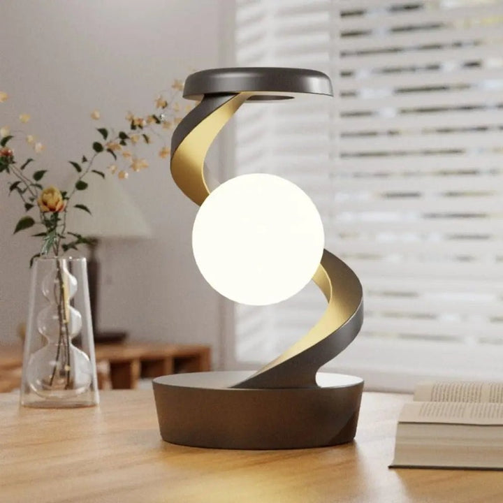 Lampa stołowa z efektem lewitacji i kontrolą gestów