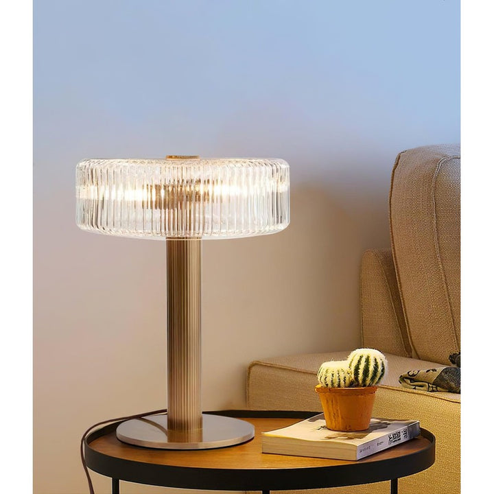Lampa Stojąca Renato - Cylindryczny Abażur z Żłobkowaniem