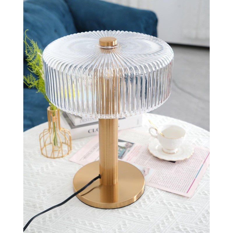Lampa Stojąca Renato - Cylindryczny Abażur z Żłobkowaniem