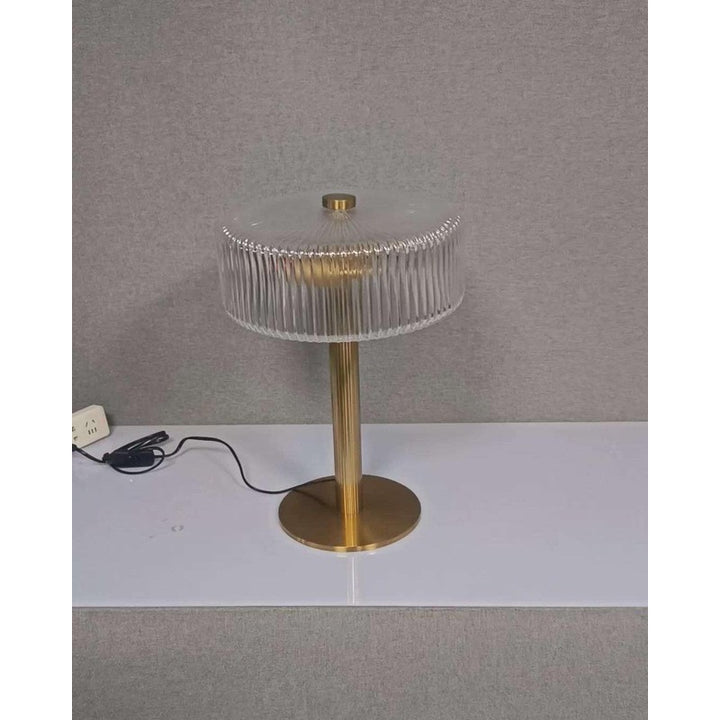 Lampa Stojąca Renato - Cylindryczny Abażur z Żłobkowaniem