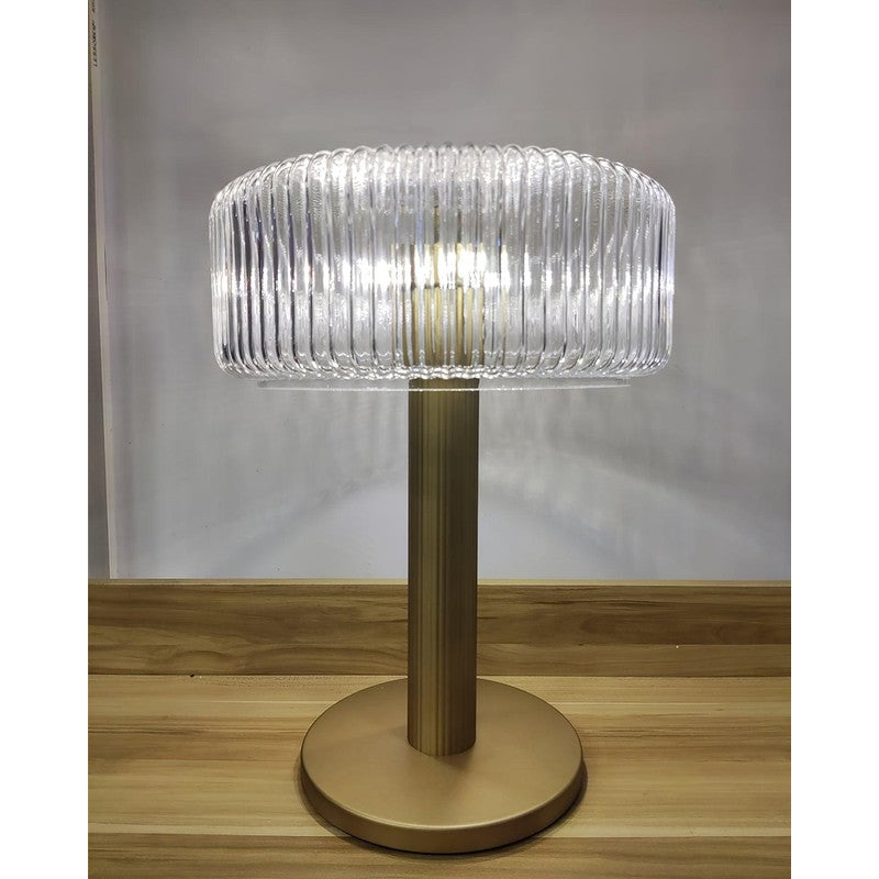 Lampa Stojąca Renato - Cylindryczny Abażur z Żłobkowaniem