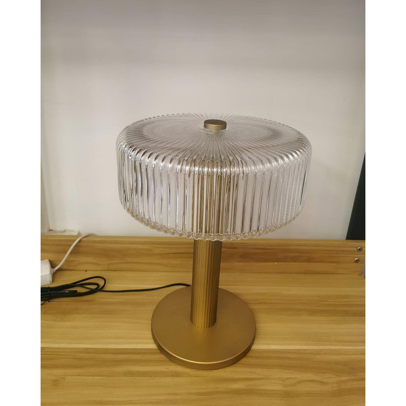 Lampa Stojąca Renato - Cylindryczny Abażur z Żłobkowaniem