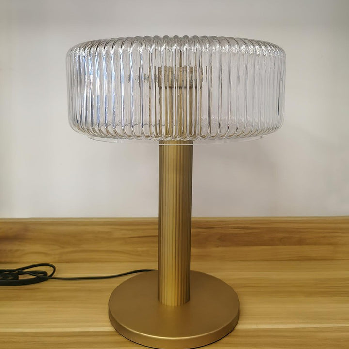 Lampa Stojąca Renato - Cylindryczny Abażur z Żłobkowaniem
