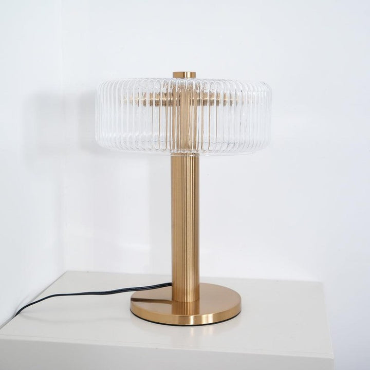 Lampa Stojąca Renato - Cylindryczny Abażur z Żłobkowaniem