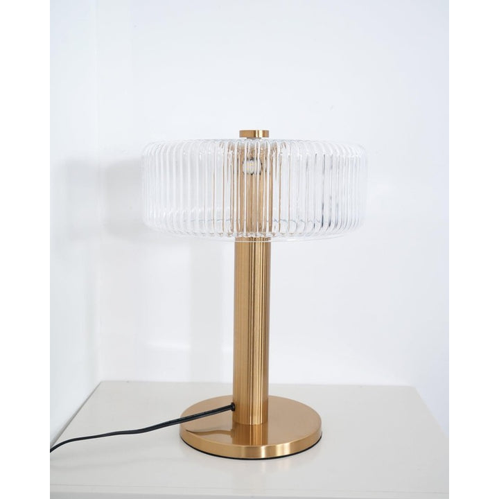 Lampa Stojąca Renato - Cylindryczny Abażur z Żłobkowaniem
