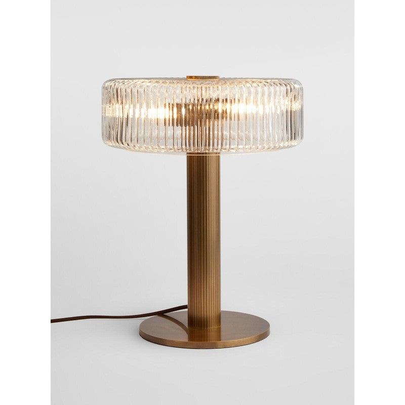 Lampa Stojąca Renato - Cylindryczny Abażur z Żłobkowaniem