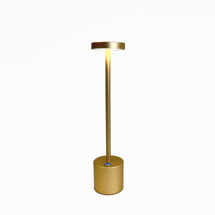 Lampa Stołowa Bezprzewodowa LED - Aluminiowa, Akumulatorowa USB, 3 Poziomy Jasności, Złota, Srebrna lub Czarna