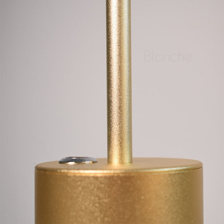 Lampa Stołowa Bezprzewodowa LED - Aluminiowa, Akumulatorowa USB, 3 Poziomy Jasności, Złota, Srebrna lub Czarna
