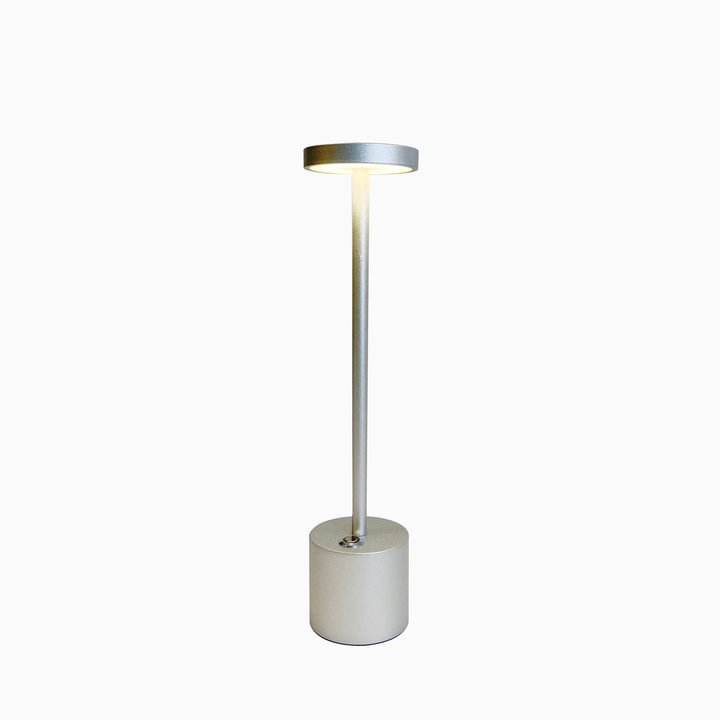 Lampa Stołowa Bezprzewodowa LED - Aluminiowa, Akumulatorowa USB, 3 Poziomy Jasności, Złota, Srebrna lub Czarna