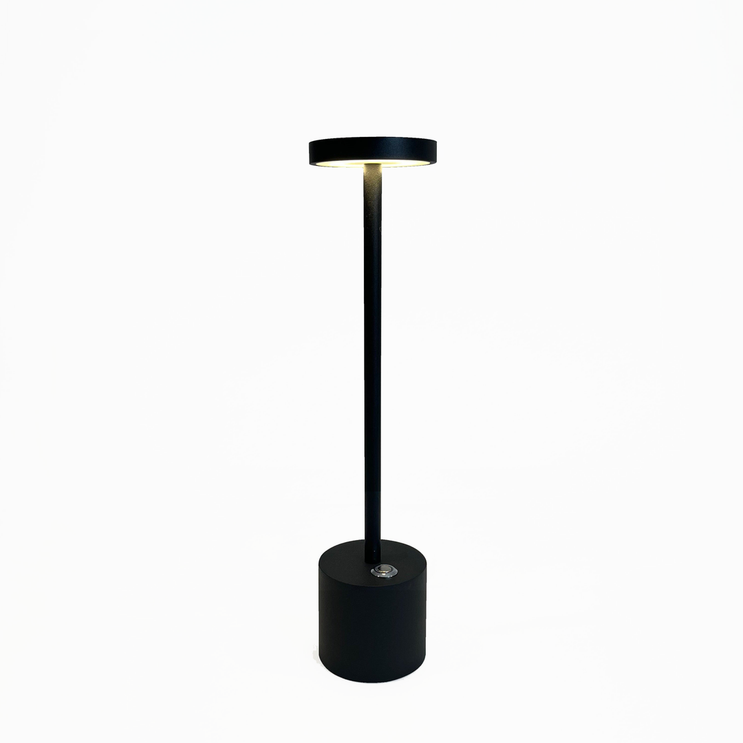 Lampa Stołowa Bezprzewodowa LED - Aluminiowa, Akumulatorowa USB, 3 Poziomy Jasności, Złota, Srebrna lub Czarna