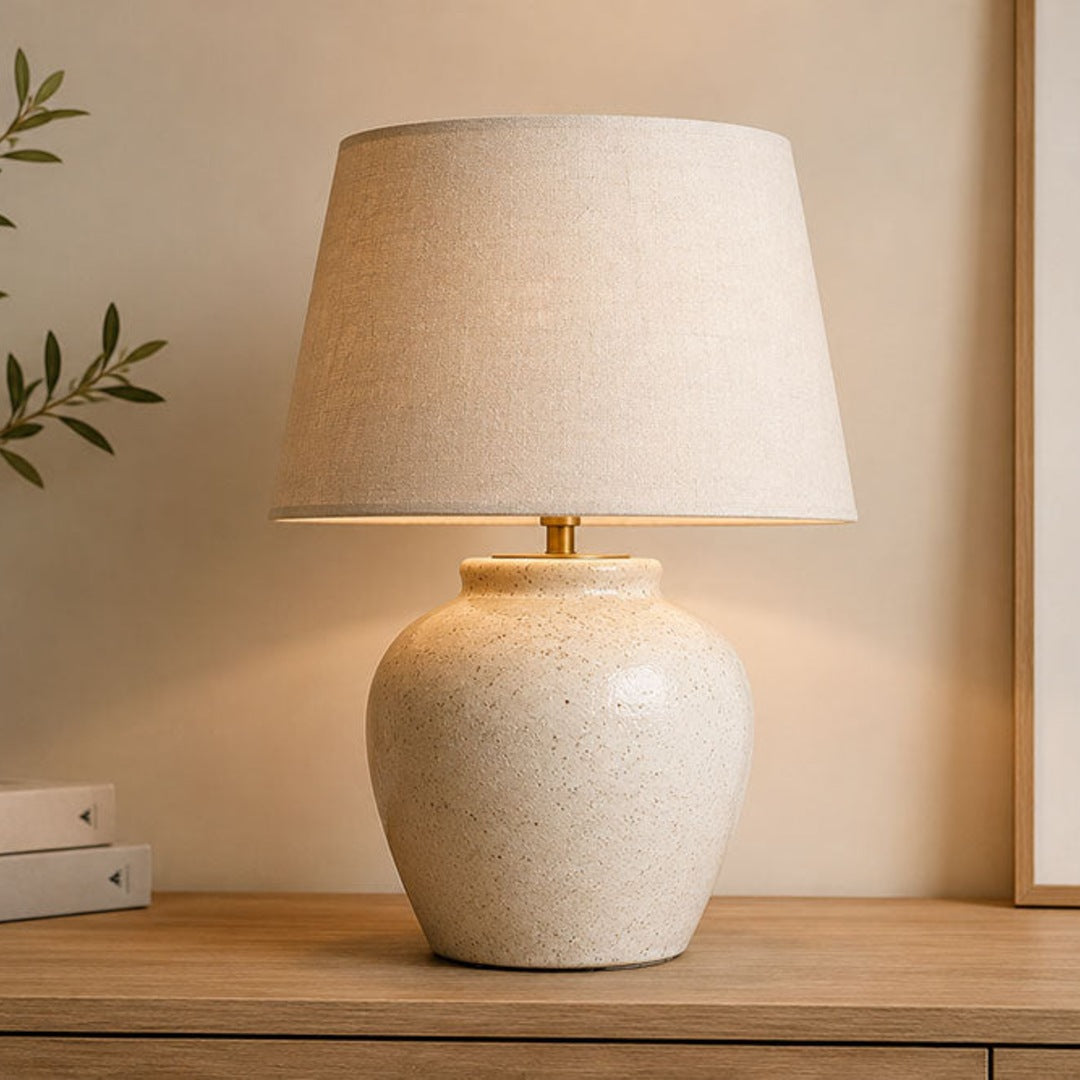 Lampa stołowa - ceramiczna podstawa