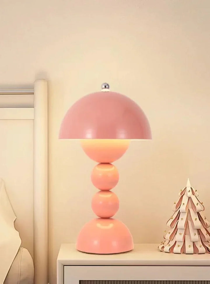 Lampa stołowa LED w kształcie grzybka - Akumulatorowa, dotykowa, ściemniana