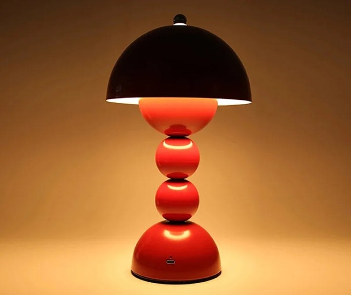 Lampa stołowa LED w kształcie grzybka - Akumulatorowa, dotykowa, ściemniana