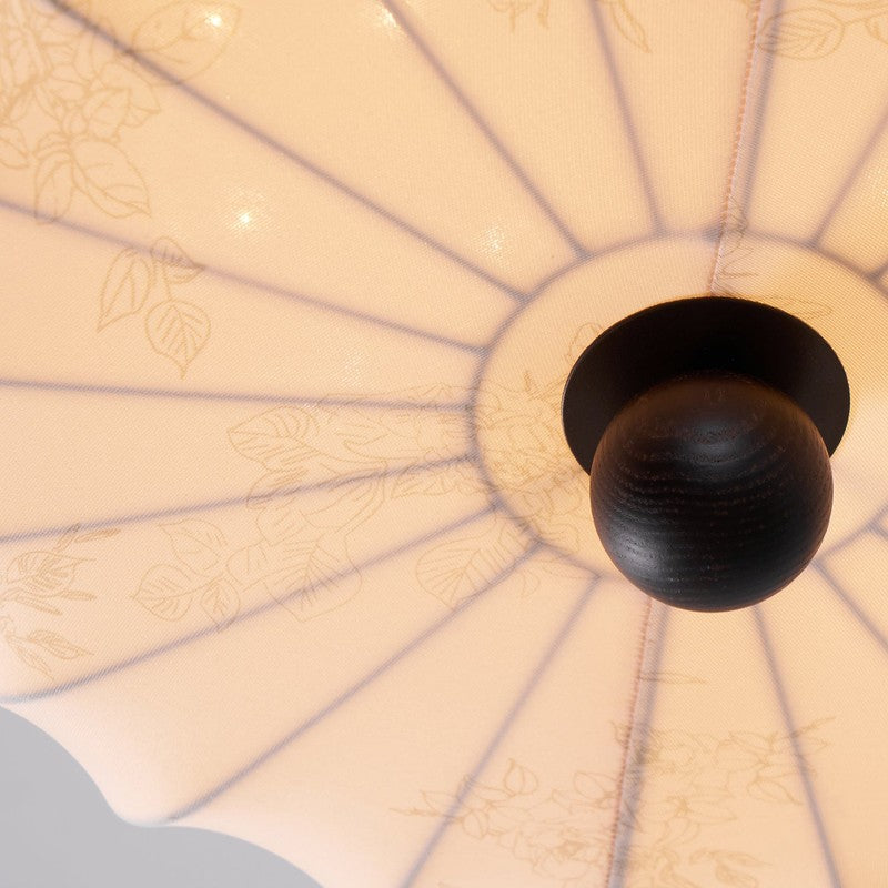 Lampa sufitowa Anela - segmentowany klosz z motywem botanicznym