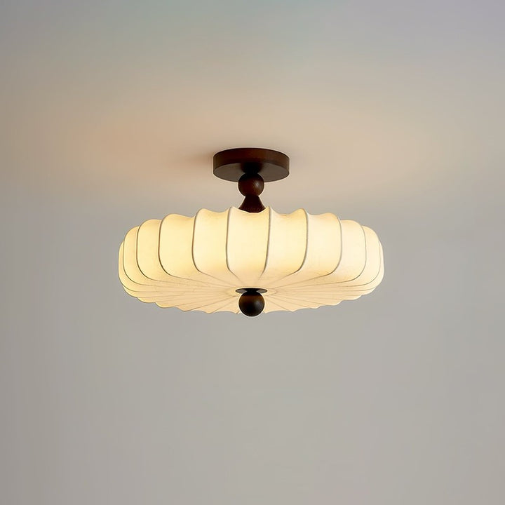 Lampa sufitowa Anela - segmentowany klosz z motywem botanicznym