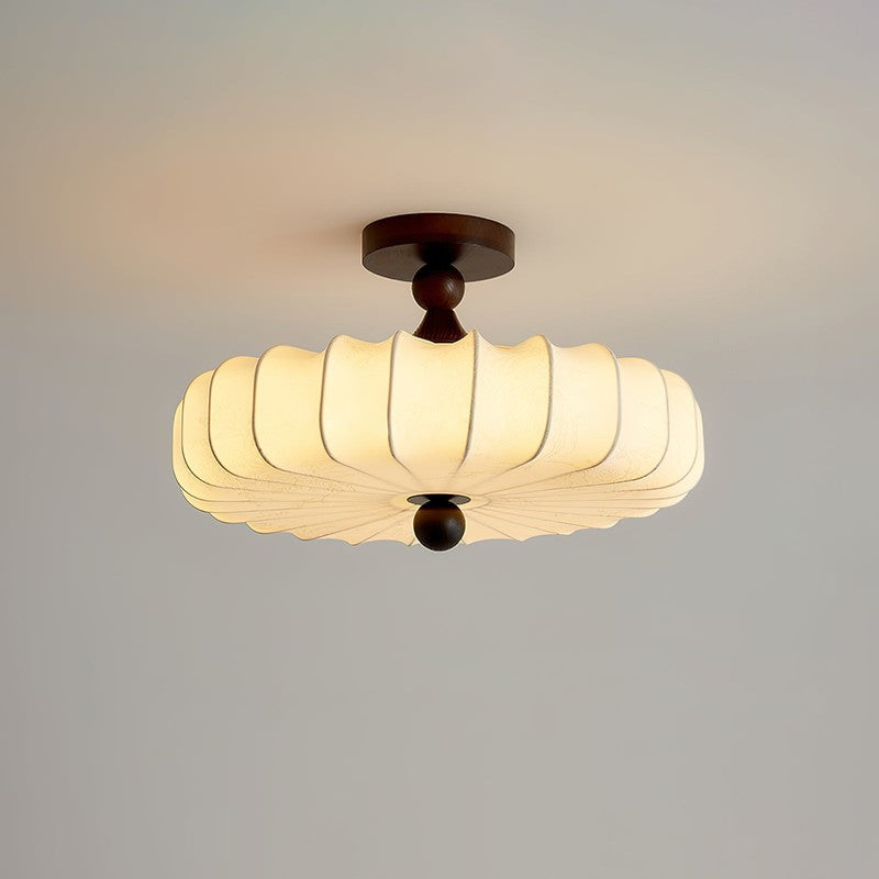 Lampa sufitowa Anela - segmentowany klosz z motywem botanicznym