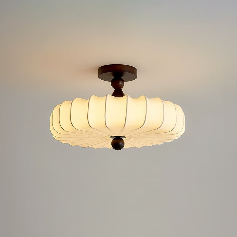 Lampa sufitowa Anela - segmentowany klosz z motywem botanicznym