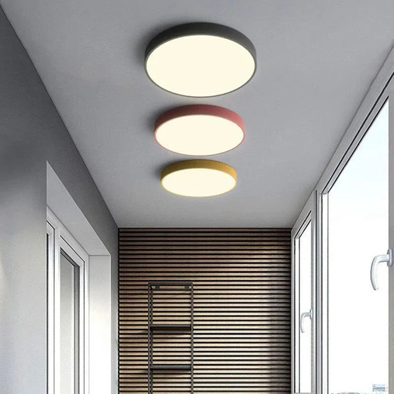 Lampa sufitowa LED - Okrągły kształt bębna z regulacją światła