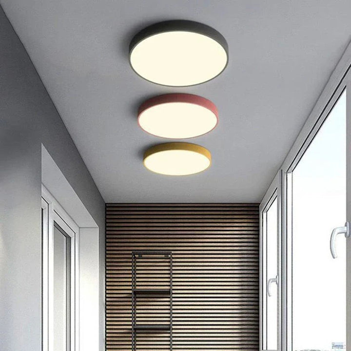Lampa sufitowa LED - Okrągły kształt bębna z regulacją światła