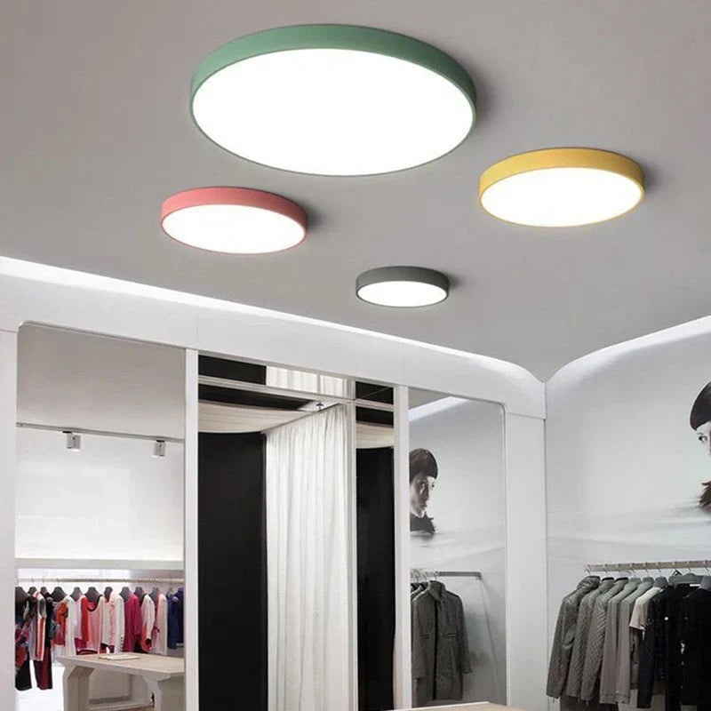 Lampa sufitowa LED - Okrągły kształt bębna z regulacją światła