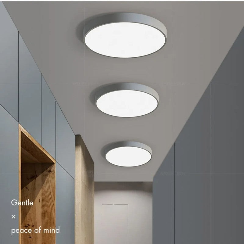 Lampa sufitowa LED - Okrągły kształt bębna z regulacją światła