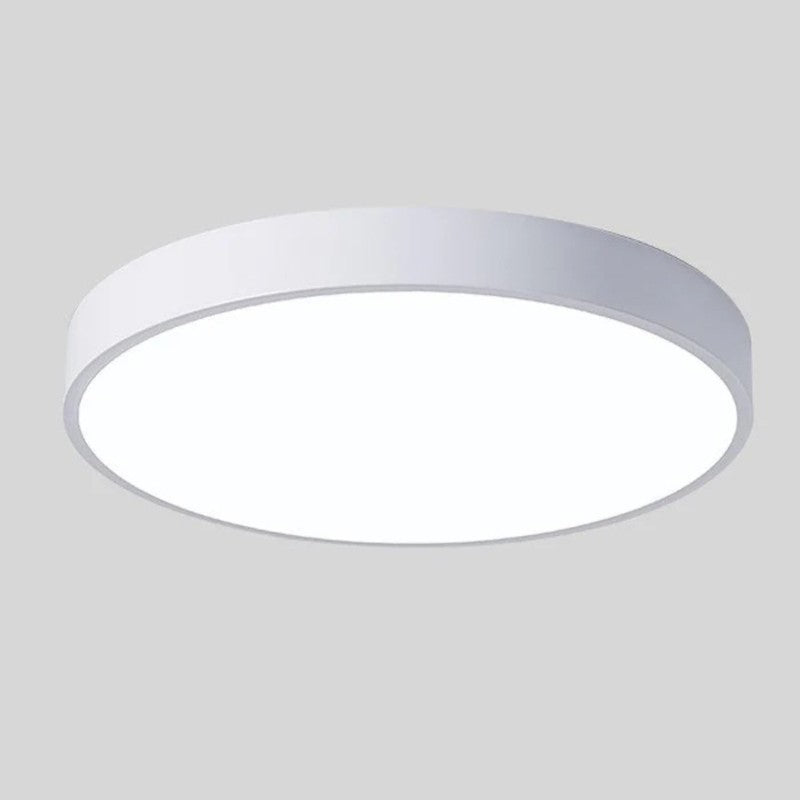 Lampa sufitowa LED - Okrągły kształt z akcentem drewna