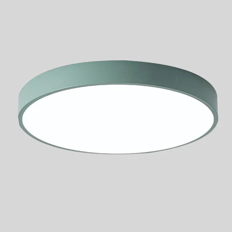 Lampa sufitowa LED - Okrągły kształt z akcentem drewna