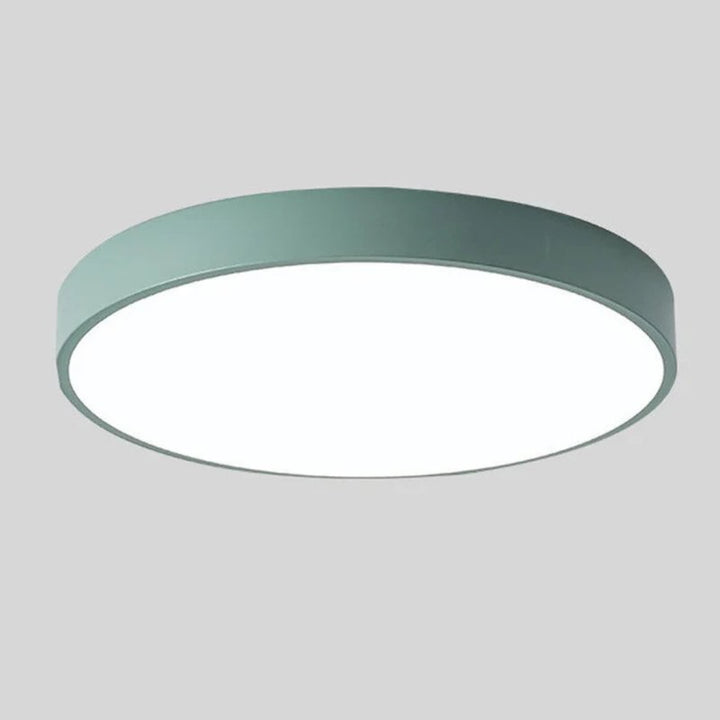 Lampa sufitowa LED - Okrągły kształt z akcentem drewna