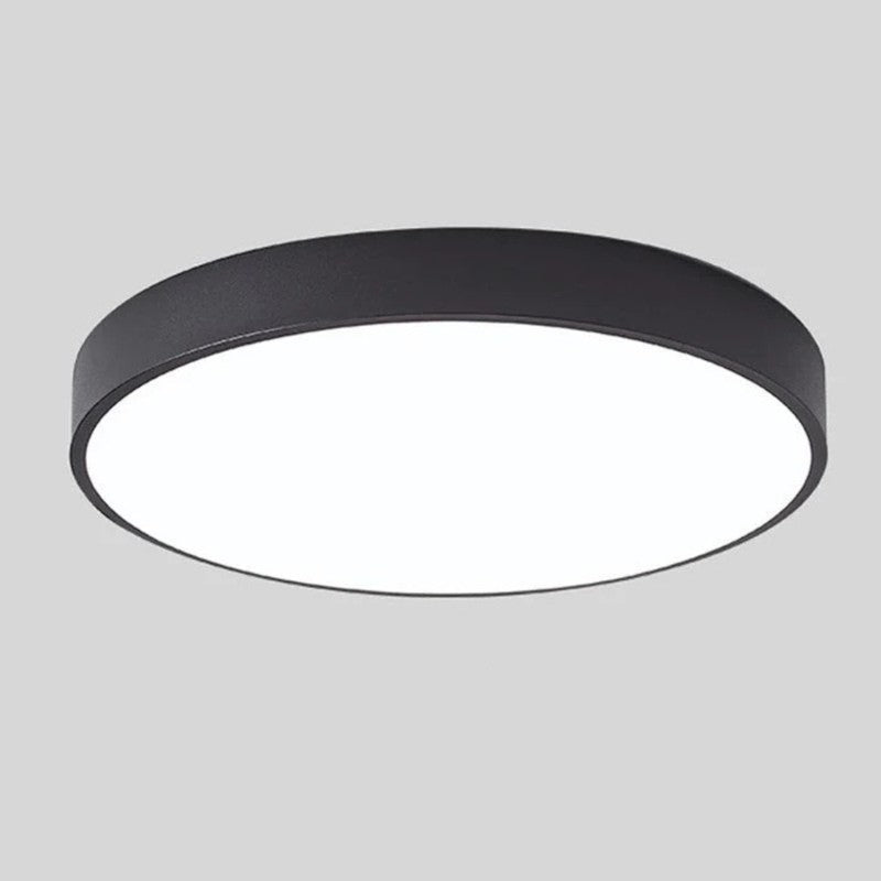 Lampa sufitowa LED - Okrągły kształt z akcentem drewna