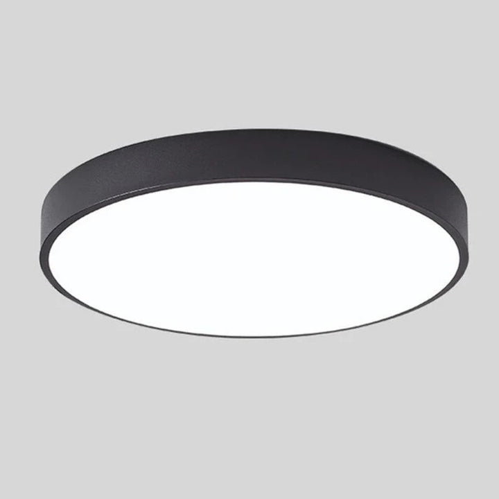 Lampa sufitowa LED - Okrągły kształt z akcentem drewna