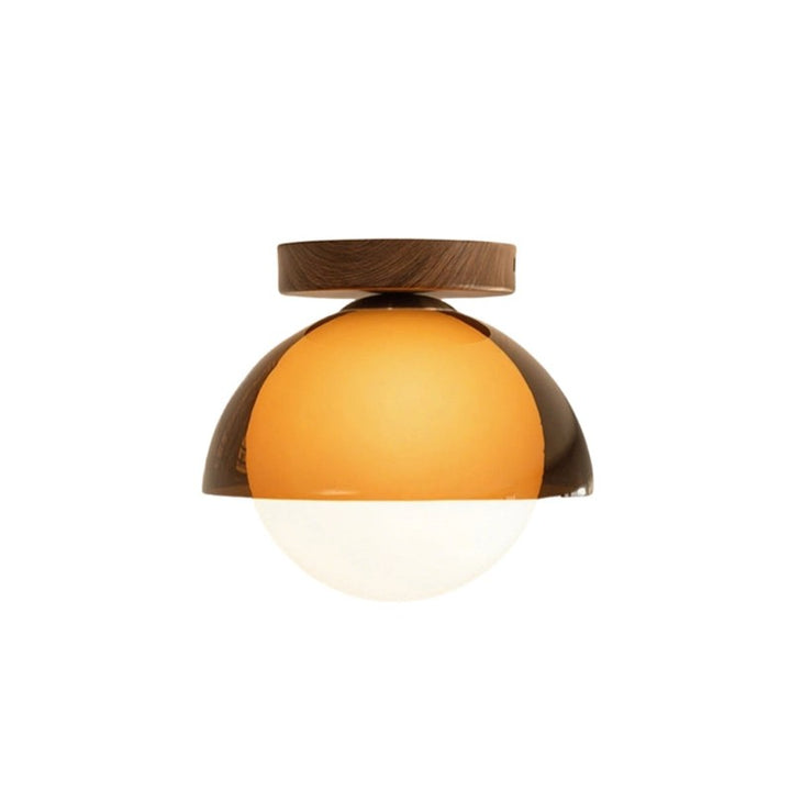 Lampa sufitowa plafon kopułowy z kloszem kulistym