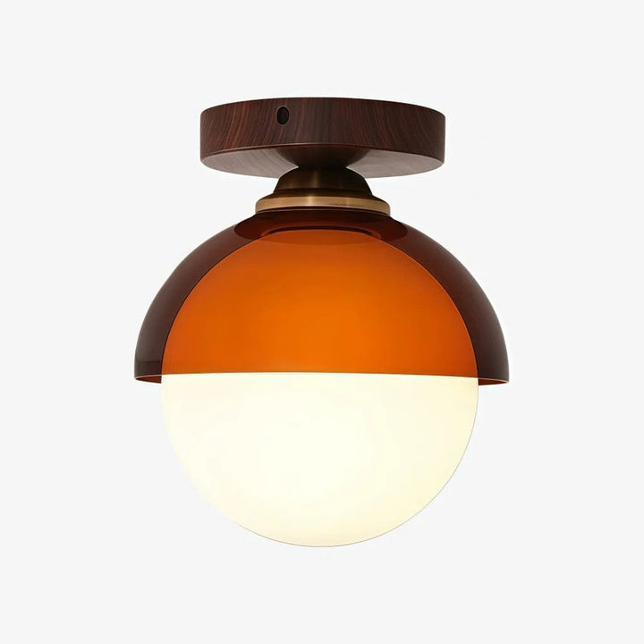 Lampa sufitowa plafon kopułowy z kloszem kulistym
