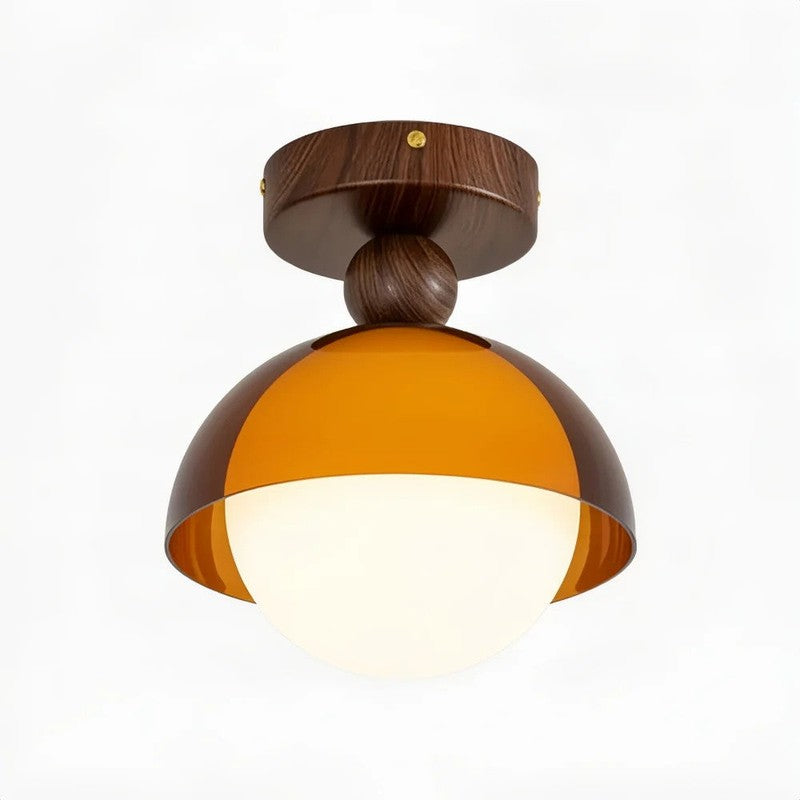 Lampa sufitowa plafon kopułowy z kloszem kulistym