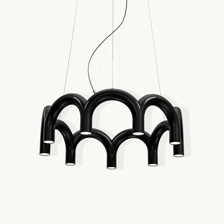 Lampa wisząca modułowa - łukowe rurki w kształcie litery U