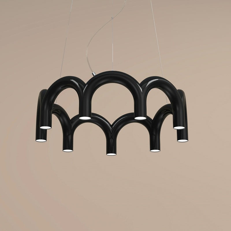 Lampa wisząca modułowa - łukowe rurki w kształcie litery U