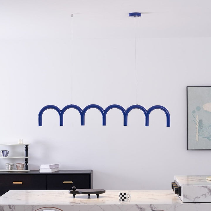 Lampa wisząca modułowa - łukowe rurki w kształcie litery U