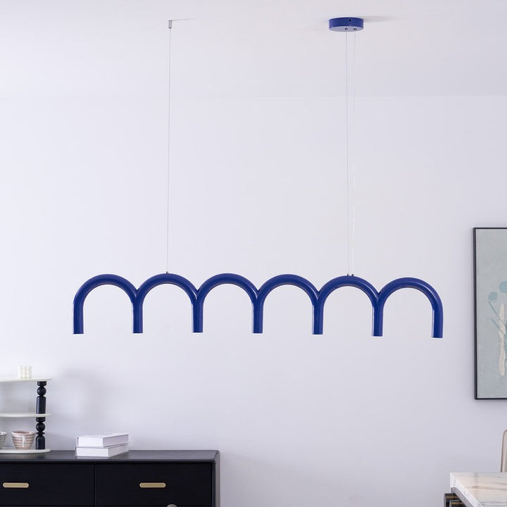 Lampa wisząca modułowa - łukowe rurki w kształcie litery U