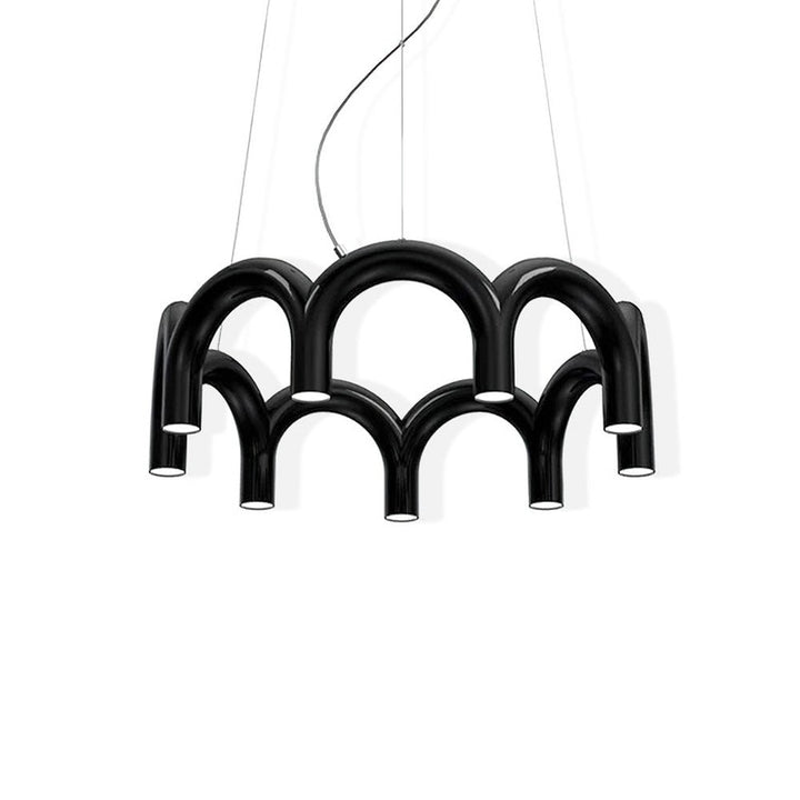 Lampa wisząca modułowa - łukowe rurki w kształcie litery U