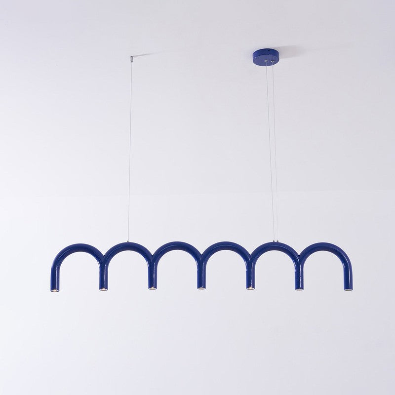 Lampa wisząca modułowa - łukowe rurki w kształcie litery U