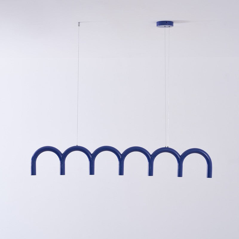 Lampa wisząca modułowa - łukowe rurki w kształcie litery U