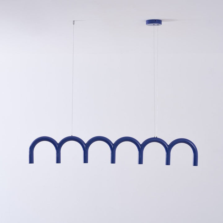 Lampa wisząca modułowa - łukowe rurki w kształcie litery U