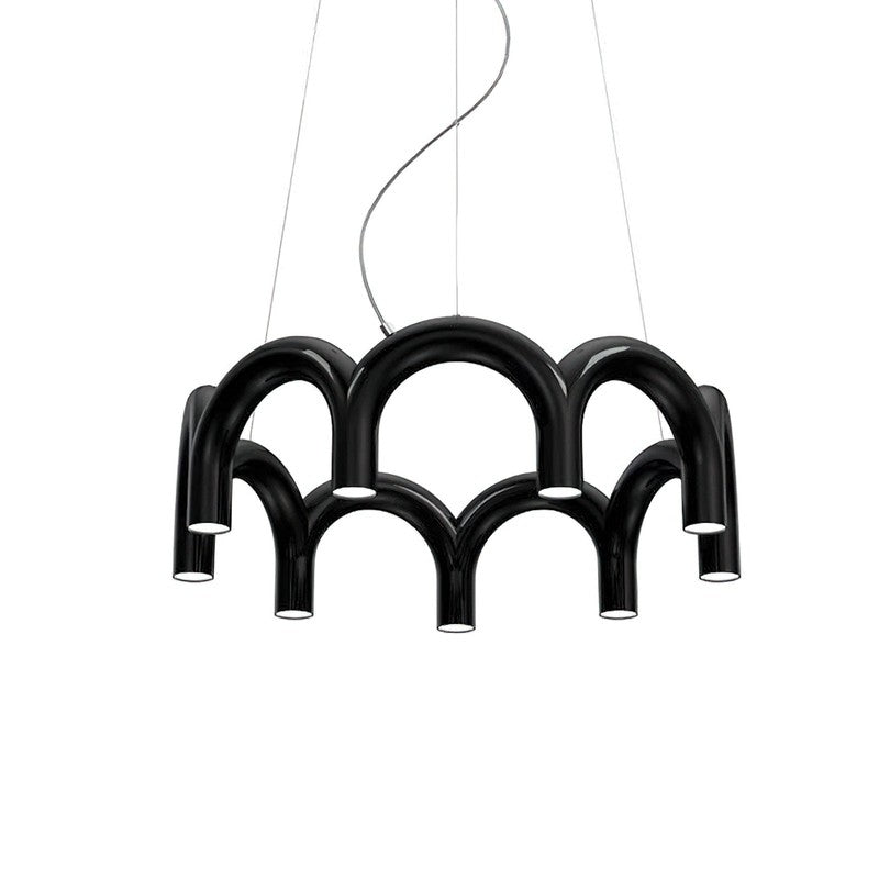 Lampa wisząca modułowa - łukowe rurki w kształcie litery U