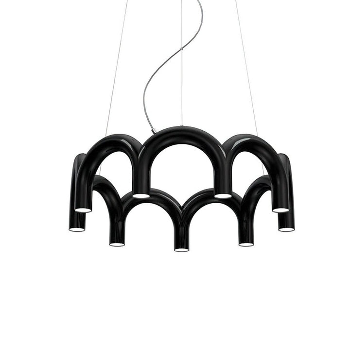 Lampa wisząca modułowa - łukowe rurki w kształcie litery U