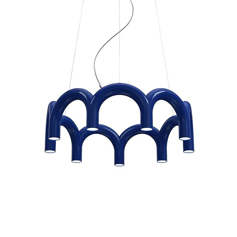 Lampa wisząca modułowa - łukowe rurki w kształcie litery U