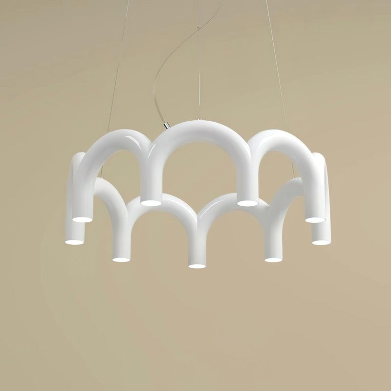 Lampa wisząca modułowa - łukowe rurki w kształcie litery U