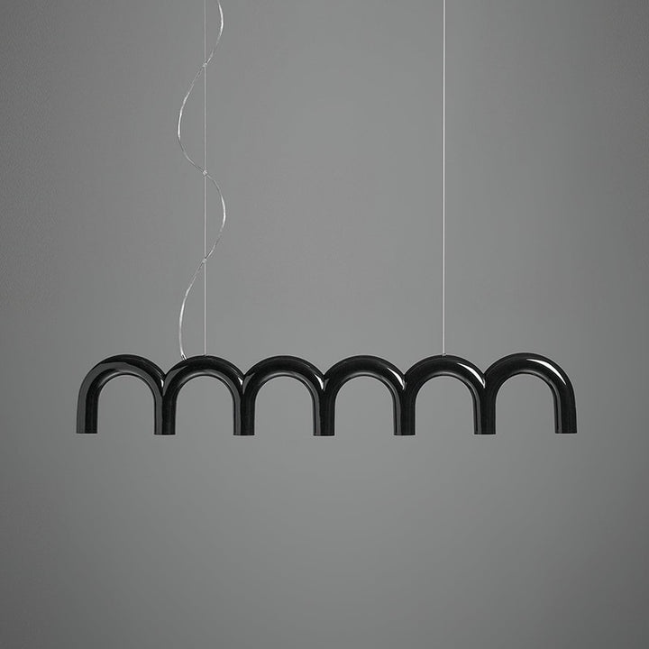Lampa wisząca modułowa - łukowe rurki w kształcie litery U