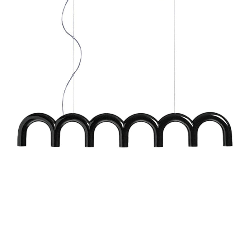 Lampa wisząca modułowa - łukowe rurki w kształcie litery U