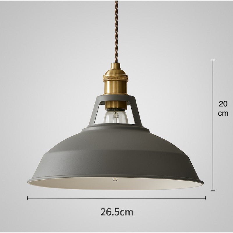 Lampa Wisząca z Abażurem w Kształcie Kopuły
